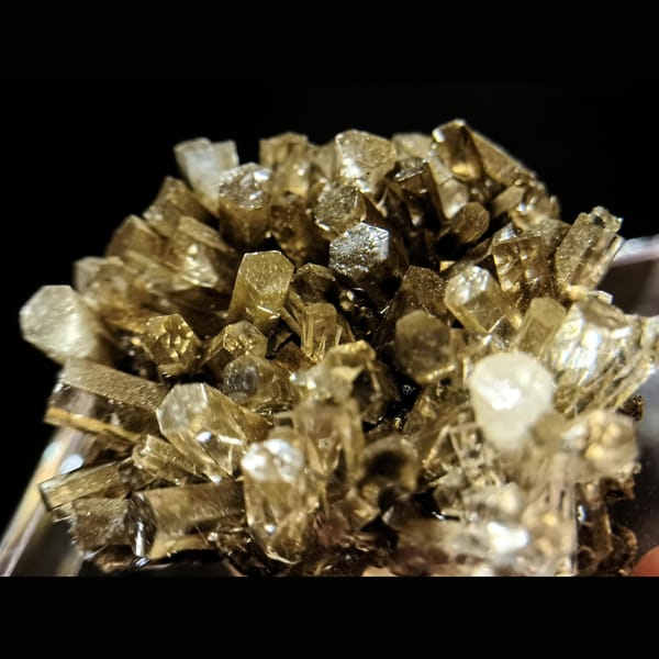Golden-Brown Calcite Crystal Cluster — Fujian, China, natural mineral specimen, photo 1 of 3
