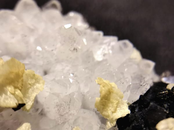 Quartz, Chalcopyrite and Galena Association — Jiangxi — individual mineral specimen view 1