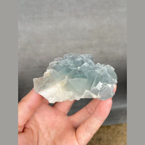 Pale green octahedral fluorite from Jiangxi — alternate view