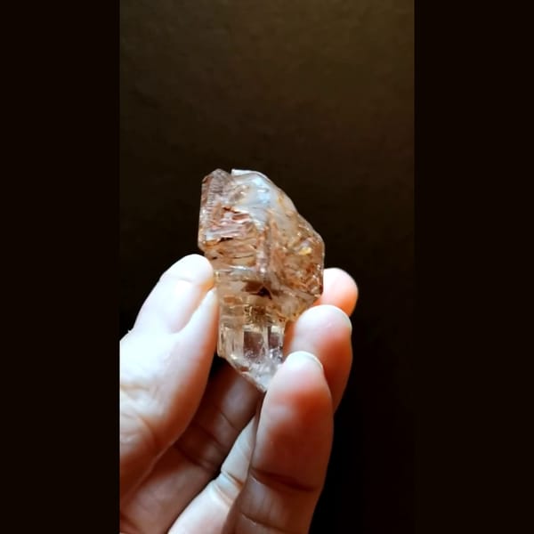 Rune door skeletal quartz from Madagascar — alternate view