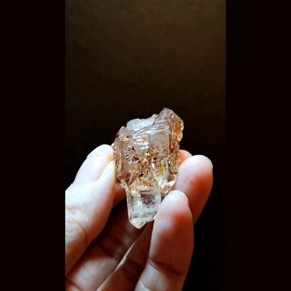 Rune door skeletal quartz from Madagascar — alternate view