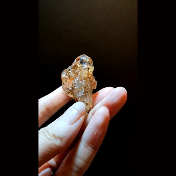 Glossy red clay skeletal quartz from Madagascar — alternate view