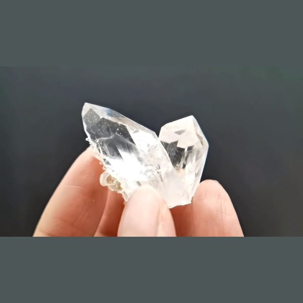 Water clear keyhole quartz from Pakistan — alternate view