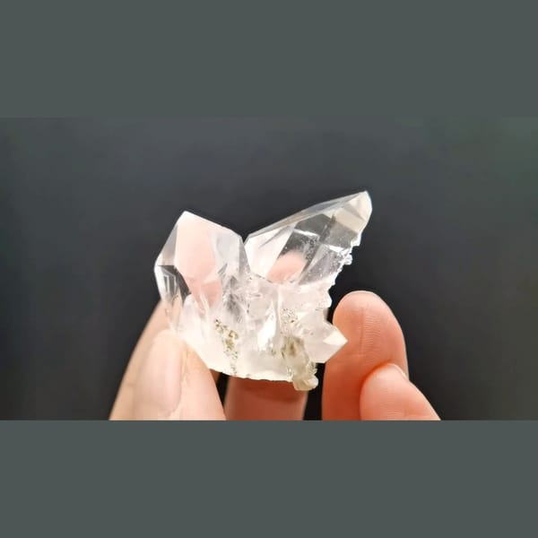 Water clear keyhole quartz from Pakistan — alternate view