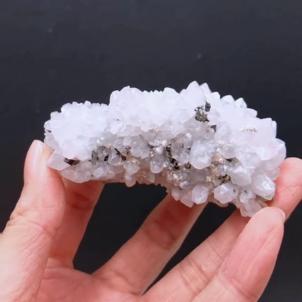 Milky quartz with pyrite from Jiangxi — detail view