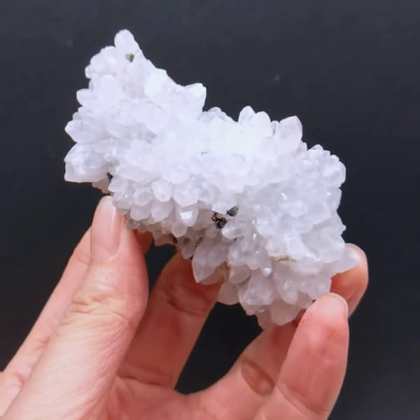 Milky quartz with pyrite from Jiangxi — detail view