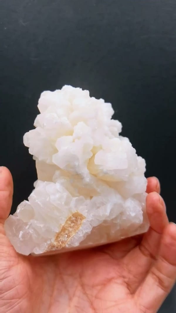 Complete side view of the exact Crystallized Calcite with Pale Blue Fluorescence from Yunnan
