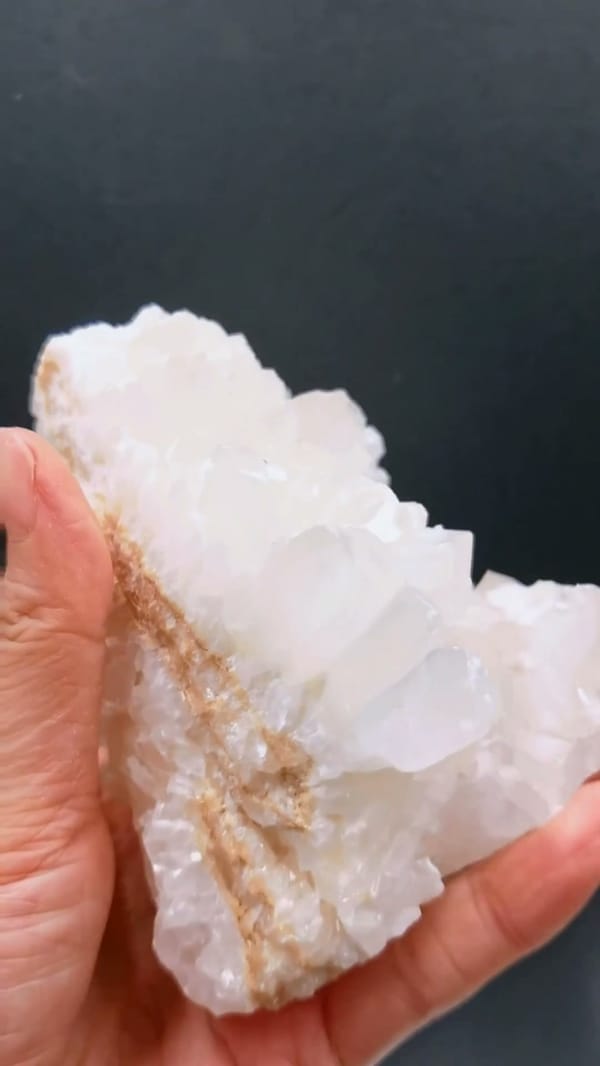 Complete underside view of the exact Crystallized Calcite with Pale Blue Fluorescence from Yunnan