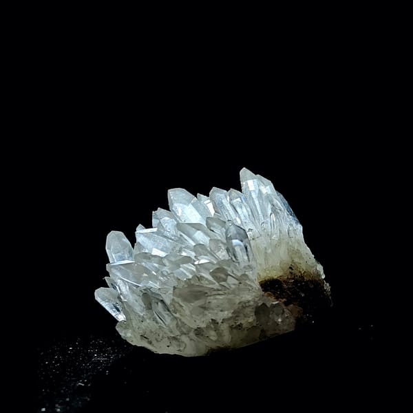 Grey icy quartz cluster from Jinkouhe, Sichuan — alternate view