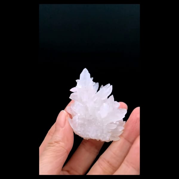 Calcite flower cluster from Yunnan — detail view