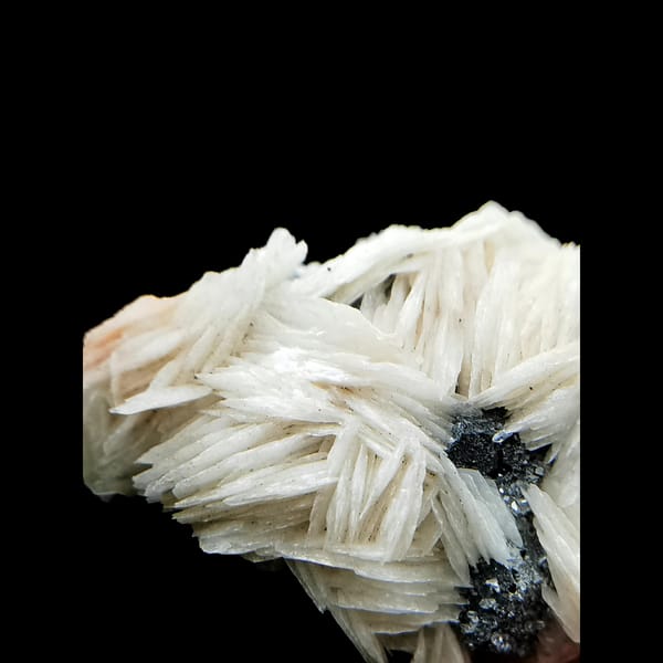 Pale pink bladed barite with cerussite from Morocco — alternate view