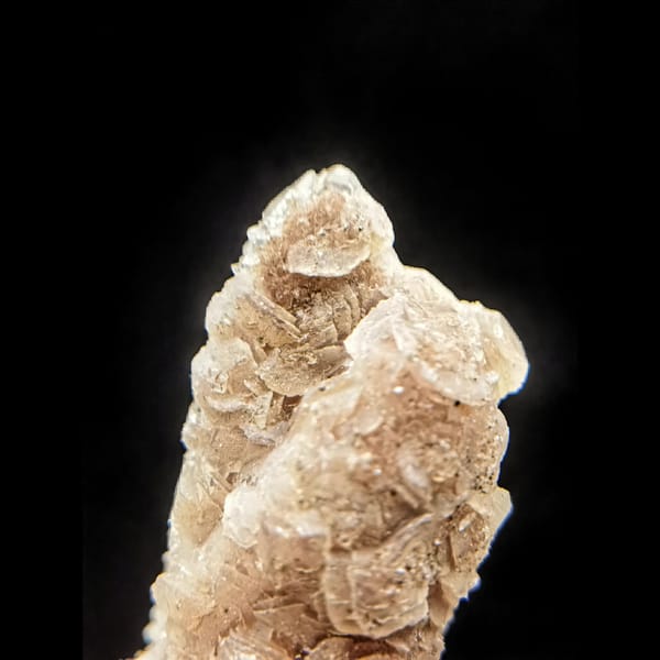 Sparkly quartz with pink calcite and pyrite from Inner Mongolia — alternate view