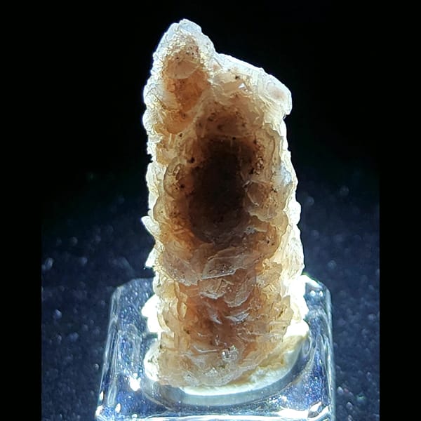 Sparkly quartz with pink calcite and pyrite from Inner Mongolia — detail view