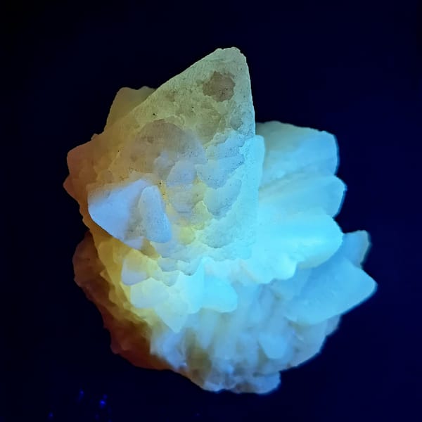 Pale yellow calcite from Yunnan — complete view