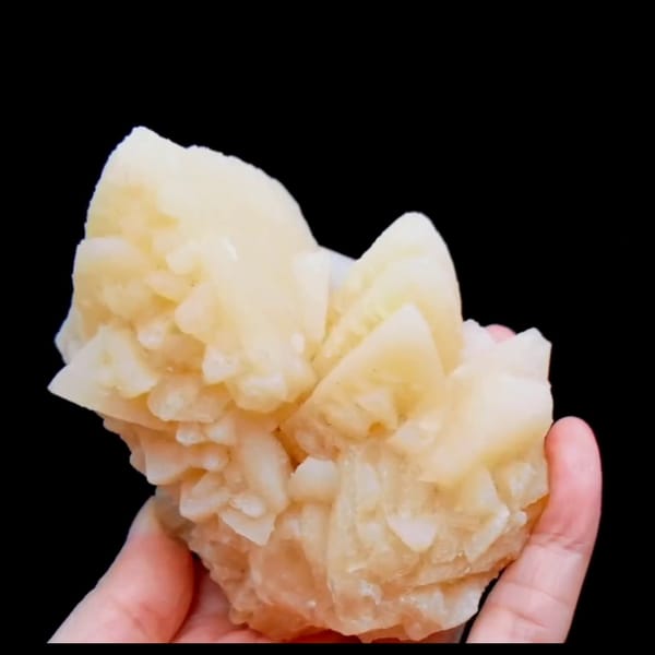 Pale yellow calcite from Yunnan — alternate view