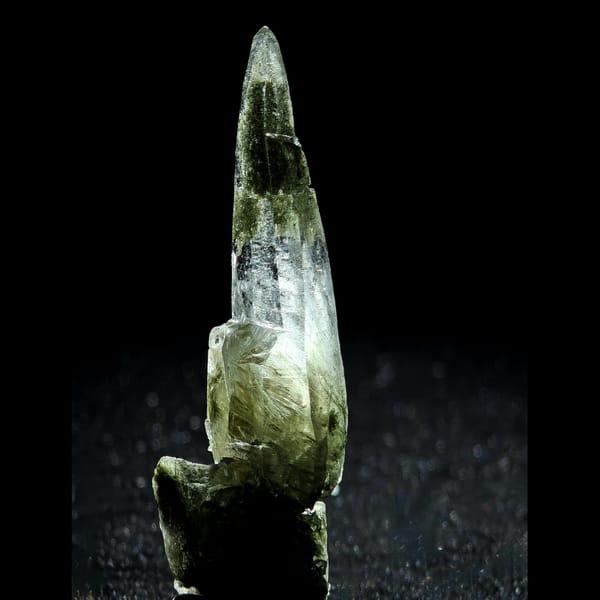 Green phantom quartz from Nepal — complete view