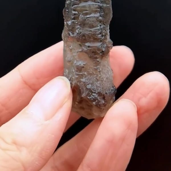 Smoky Quartz Point with Secondary Growth and Fluorite Cubes — Inner Mongolia, China, natural mineral specimen, photo 1 of 5