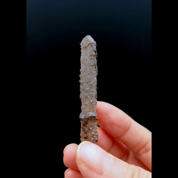 Interference quartz with fluorite from Inner Mongolia — alternate view