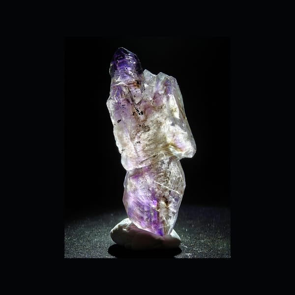 Double-Terminated Purple Skeletal Quartz from Zimbabwe — complete view 1 of the exact specimen