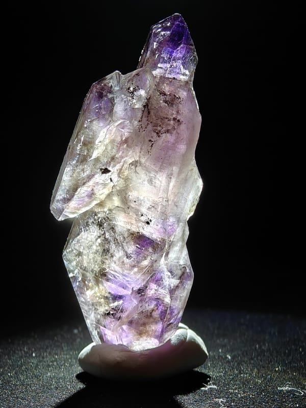 Double-Terminated Purple Skeletal Quartz from Zimbabwe — complete view 2 of the exact specimen