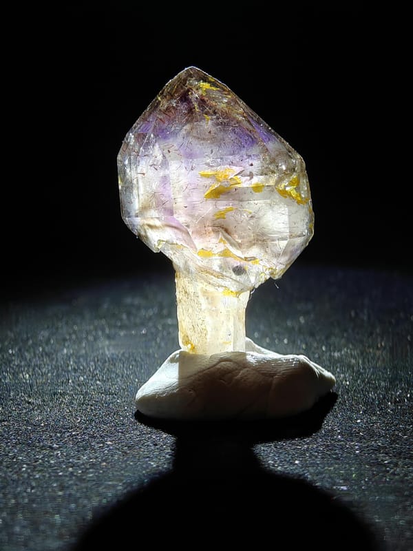Purple Skeletal Quartz Scepter with Source-Noted Phantom from Zimbabwe — complete view 2 of the exact specimen