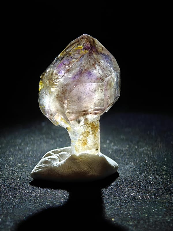 Purple Skeletal Quartz Scepter with Source-Noted Phantom from Zimbabwe — complete view 3 of the exact specimen