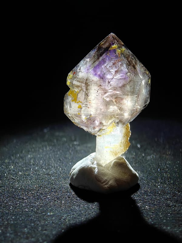 Purple Skeletal Quartz Scepter with Source-Noted Phantom from Zimbabwe — complete view 4 of the exact specimen