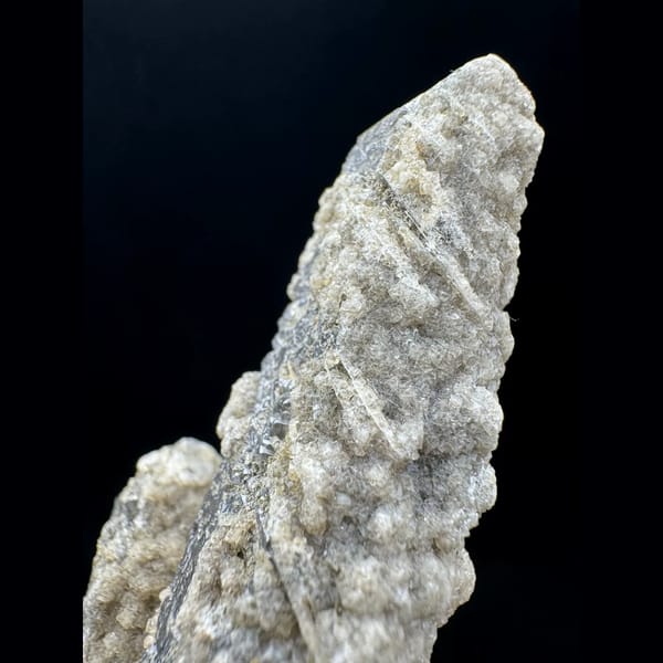 Smoky quartz floater with sugary fluorite from Inner Mongolia — detail view