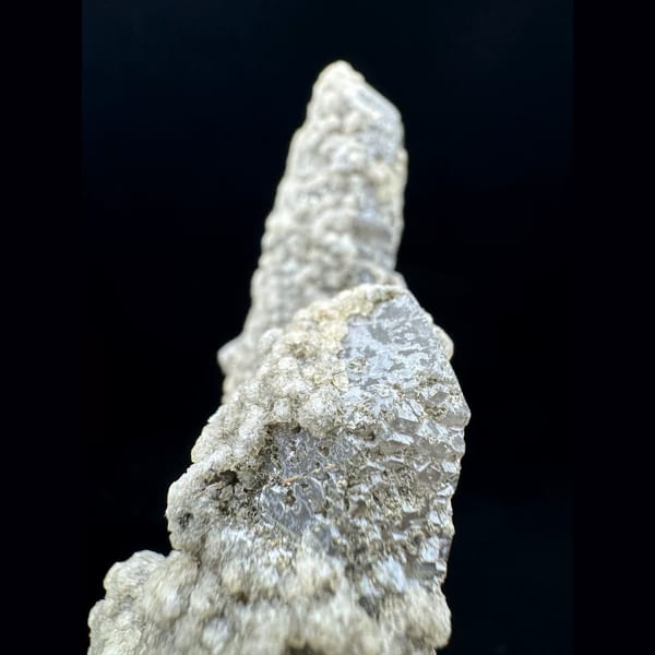 Smoky quartz floater with sugary fluorite from Inner Mongolia — detail view