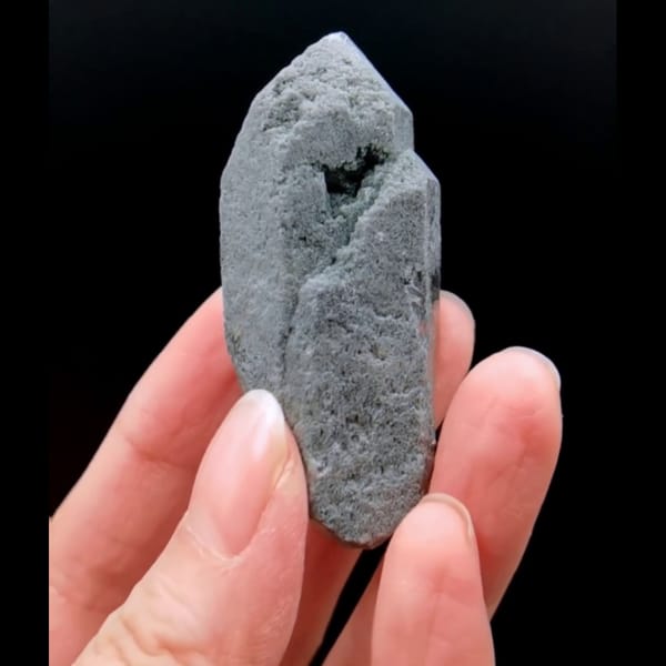Etched green phantom quartz from Pakistan — complete view