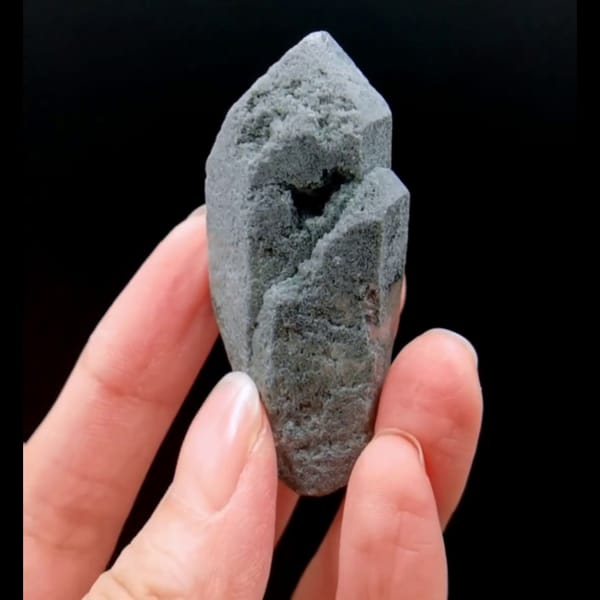 Etched green phantom quartz from Pakistan — alternate view