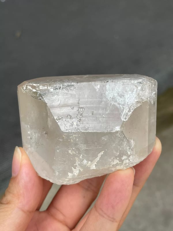Translucent Gray Topaz Crystal — Pakistan — individual mineral specimen view 1