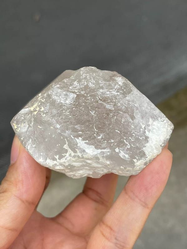 Translucent Gray Topaz Crystal — Pakistan — individual mineral specimen view 6