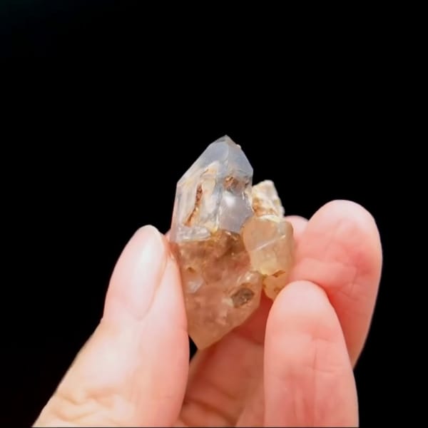 Mud skeletal quartz from Namibia — detail view