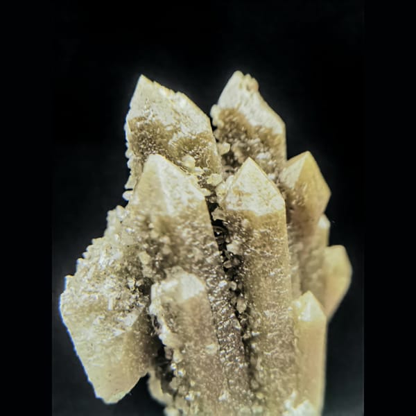 Small sage-green quartz cluster from Inner Mongolia — alternate view