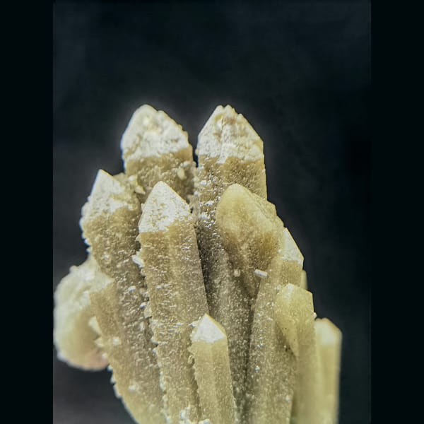 Small sage-green quartz cluster from Inner Mongolia — alternate view