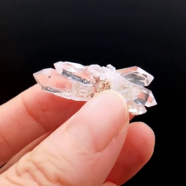 Lemurian quartz cluster from Colombia — alternate view
