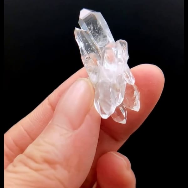 Lemurian quartz cluster from Colombia — alternate view