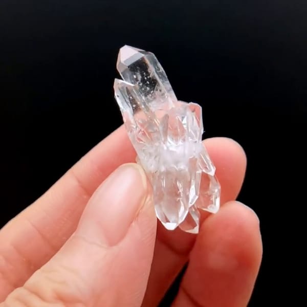 Lemurian quartz cluster from Colombia — detail view