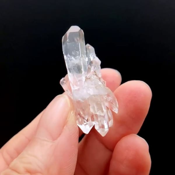 Lemurian quartz cluster from Colombia — detail view