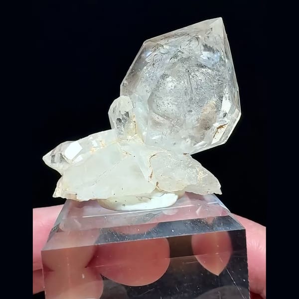 Skeletal rainbow quartz flower from Namibia — complete view