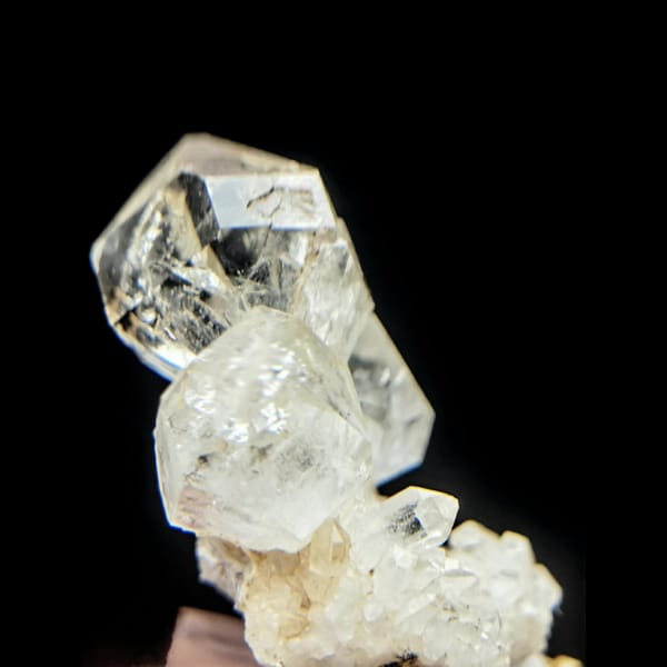 Skeletal quartz flower cluster from Namibia — detail view