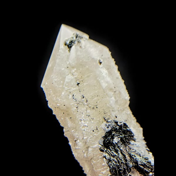 Quartz with specular hematite rosettes from Inner Mongolia — complete view