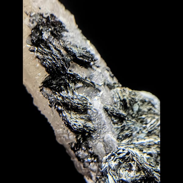 Quartz with specular hematite rosettes from Inner Mongolia — alternate view