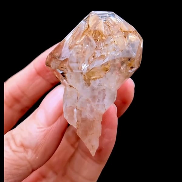 Yellow mud skeletal quartz from Namibia — complete view