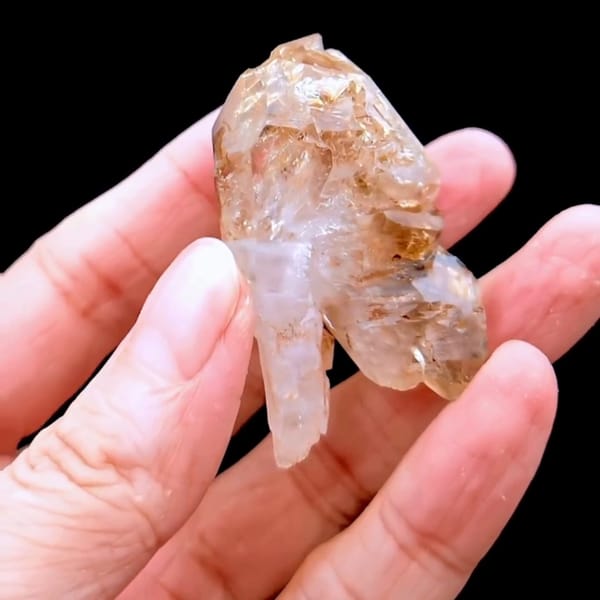 Yellow mud skeletal quartz from Namibia — alternate view