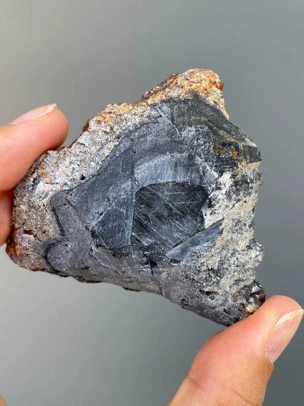 Dark Sphalerite Crystal Cluster — Shuikoushan, Hunan — full specimen view 3 of 3