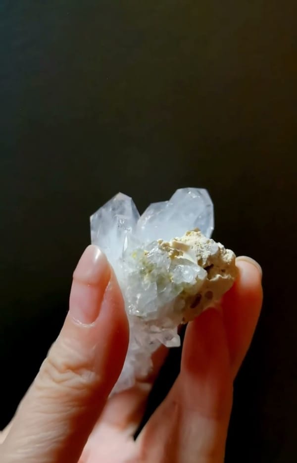 Complete side view of the exact Sutured Himalayan Quartz Cluster from Pakistan