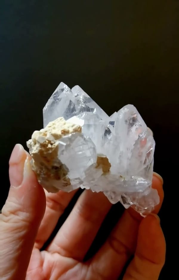Complete reverse view of the exact Sutured Himalayan Quartz Cluster from Pakistan