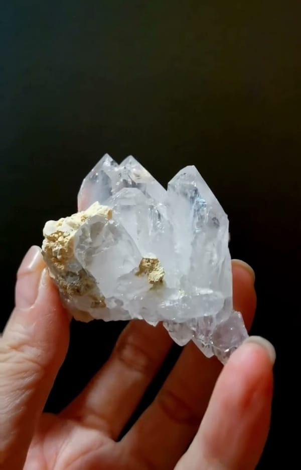 Complete underside view of the exact Sutured Himalayan Quartz Cluster from Pakistan